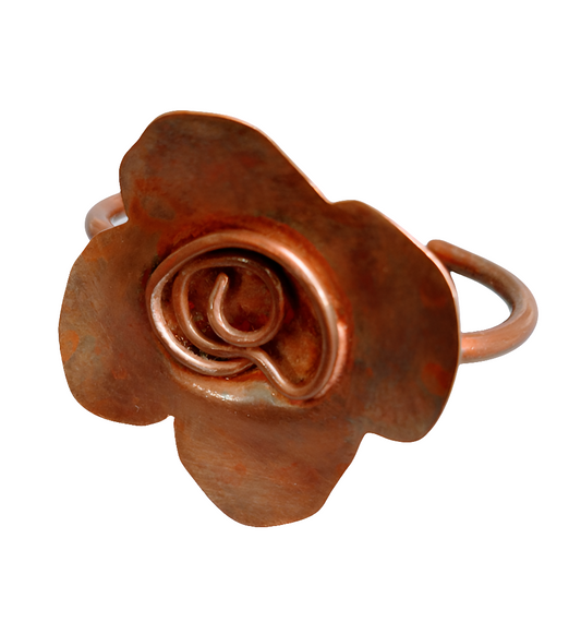 Cuff Bracelet Oval Fit | Copper Flower Design SOUFiiARTe